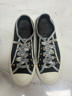 Dior Black & Bone J'Adior Canvas Sneakers
